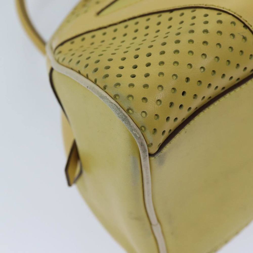 PRADA Hand Bag Leather Yellow Auth bs13198 - Picture 11 of 16